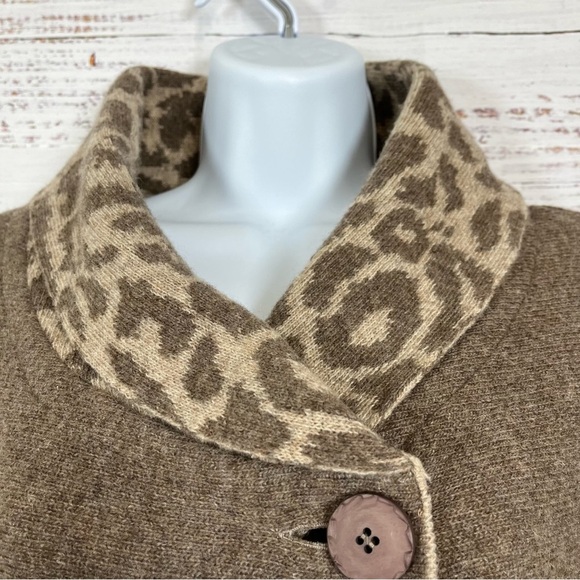 Chiaramente Brown Button Wool Blend Cardigan Sweater - Picture 2 of 14
